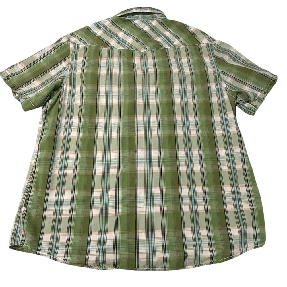 Redwood Green Plaid Men's Shirt Size XL 100%Cotton - Picture 3 of 7